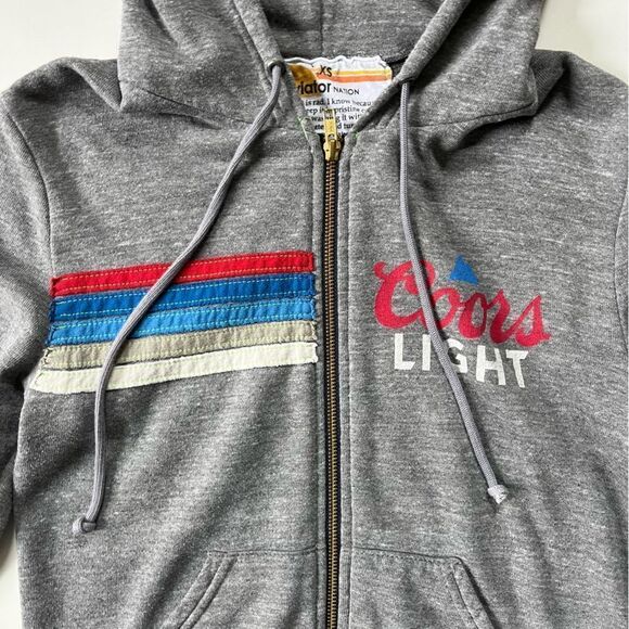Aviator Nation Coors Light Zip Up Hoodie XS - Picture 9 of 11